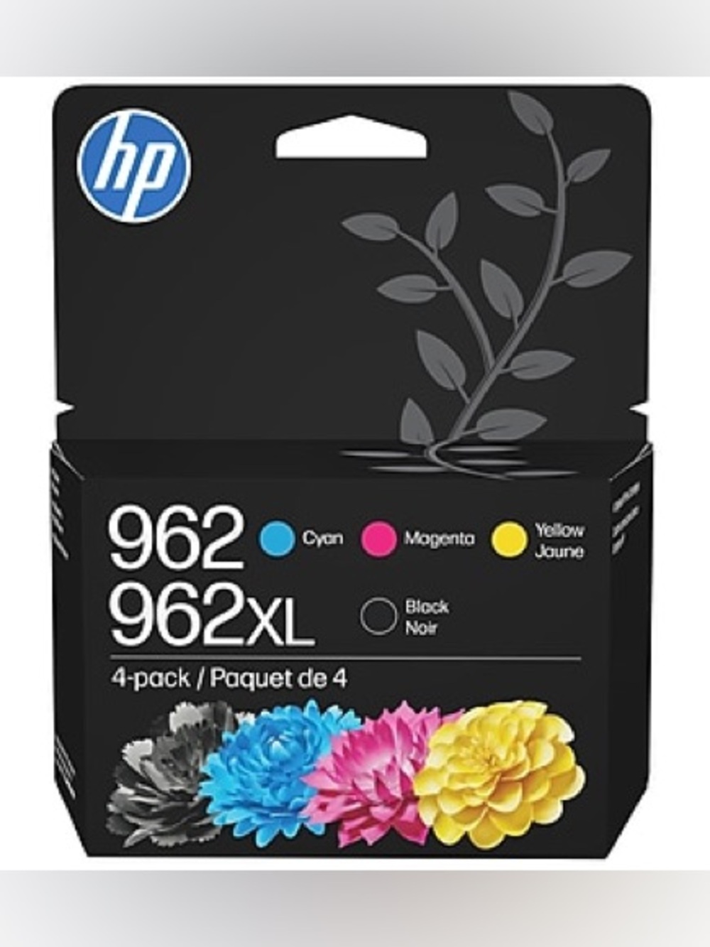 HP 962 XL 4-Pack Printer Ink - Cyan, Magenta, Yellow Jaune, Black Noir